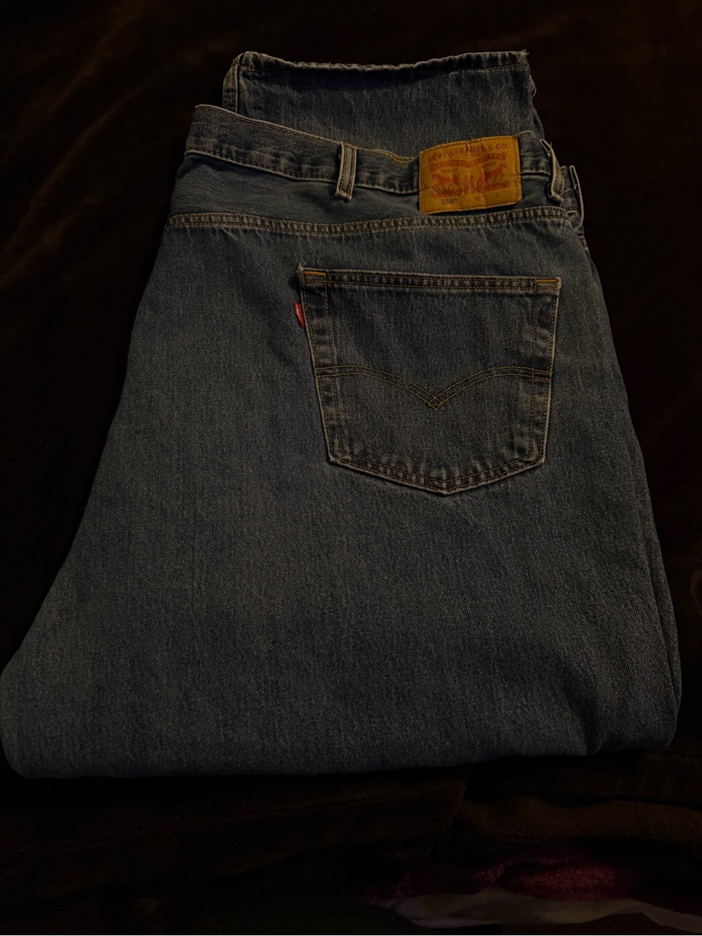 Levi's Relaxed Fit Jeans in Dark Blue Denim